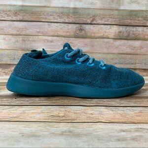 ALLBIRDS Wool Runners Lace Up Tuke Teal With Teal
